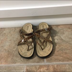 ECCO snakeskin patterned sandals