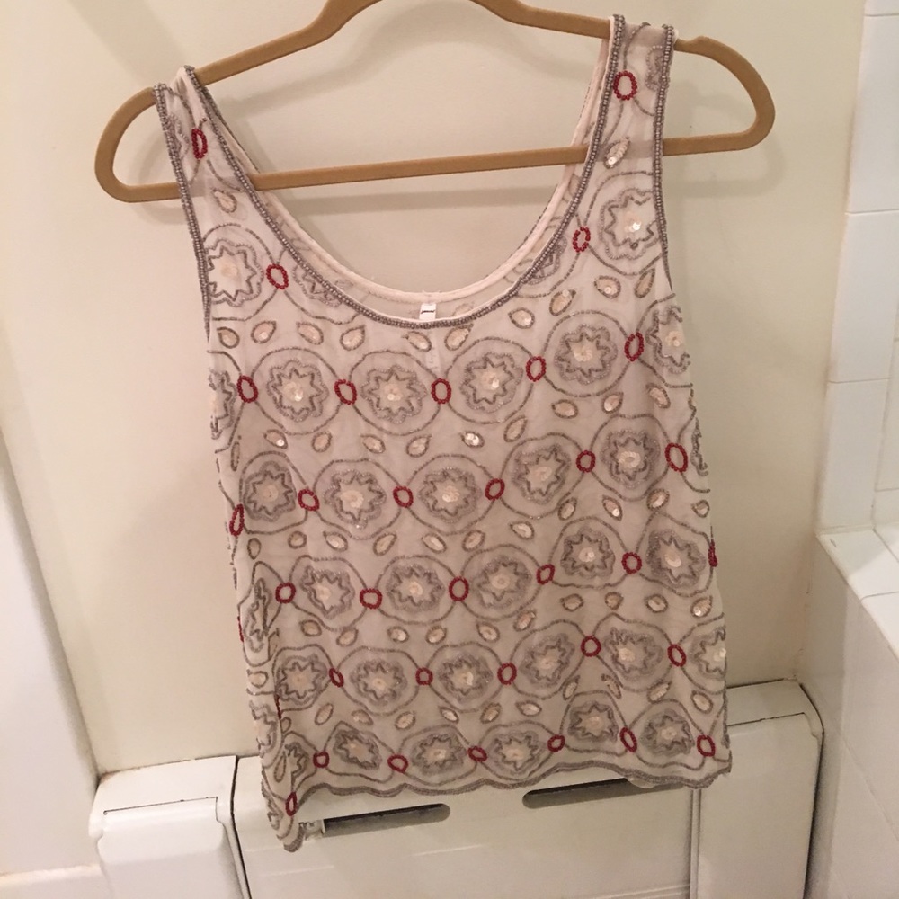 Sequined tank top