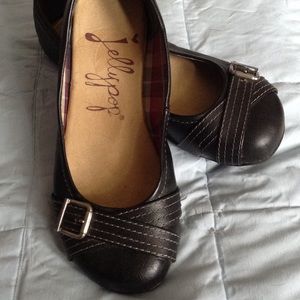 Jelly pop black flats