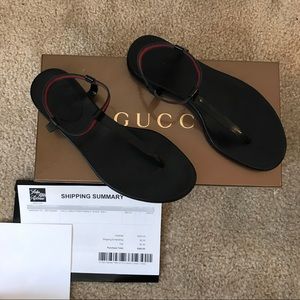 Size 6 Gucci areia thing sandals