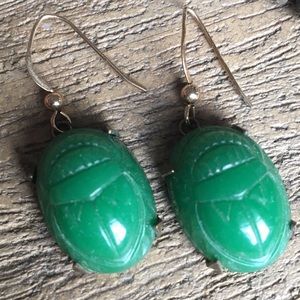 Vintage Scarab Earrings