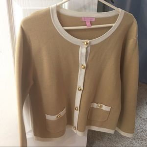 Lilly Pulitzer Cardigan -tan