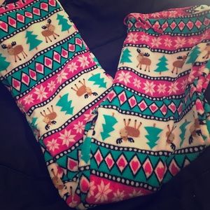 Pink and Teal Just Love PJ Bottoms