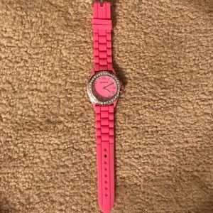 Pink rubber watch