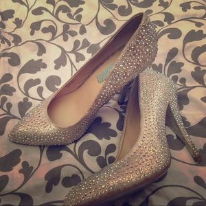 Betsy Johnson rhinestone heels