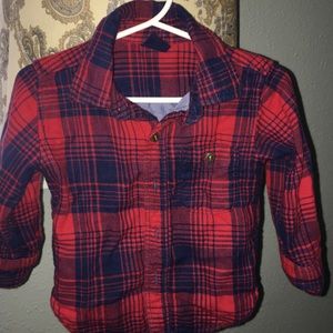 Baby Gap Red and Blue Plaid Button Down Shirt