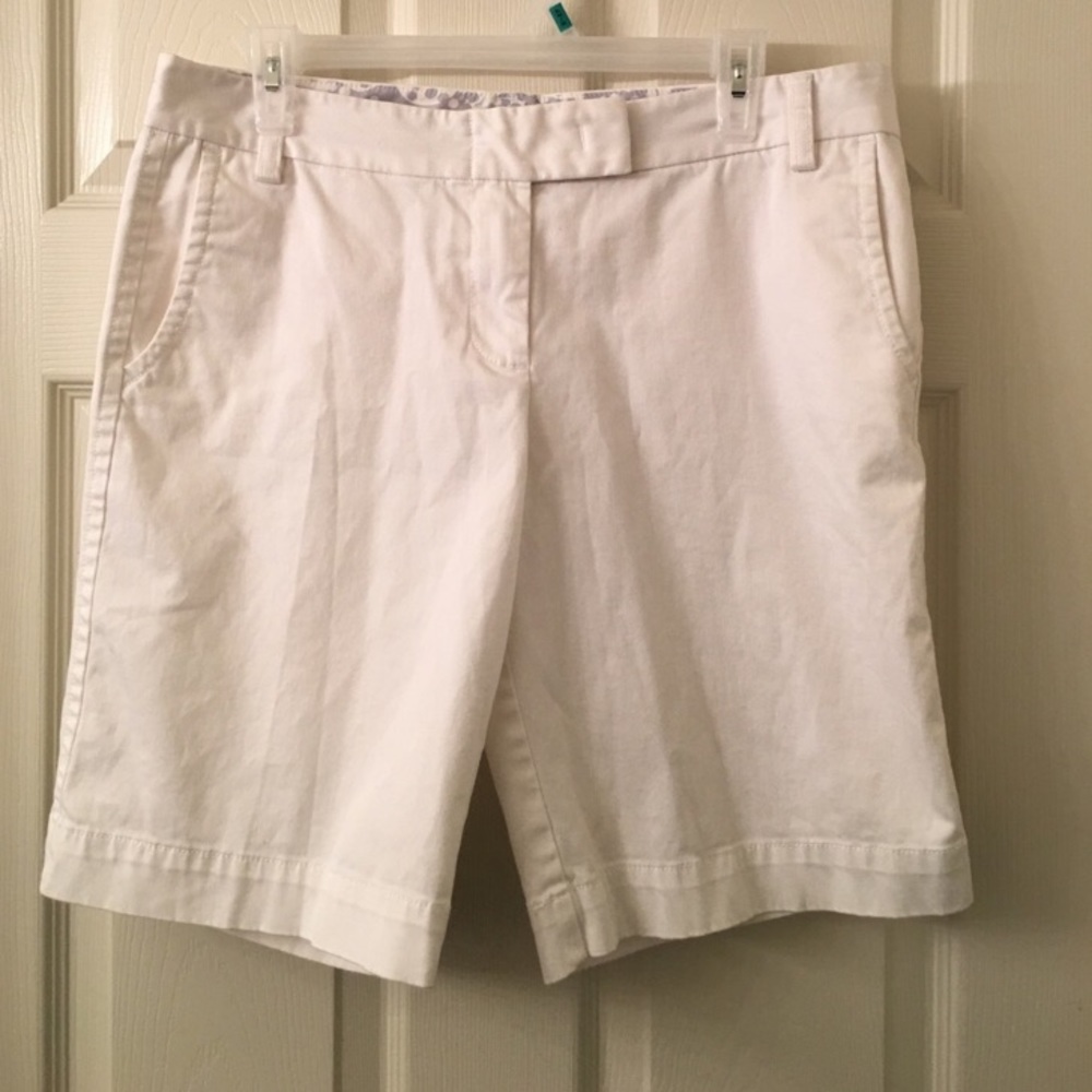 J. Crew White Walking Shorts Size 8