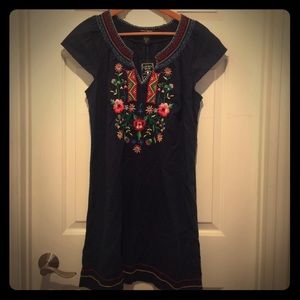 Lucky Brand embroidered flower dress