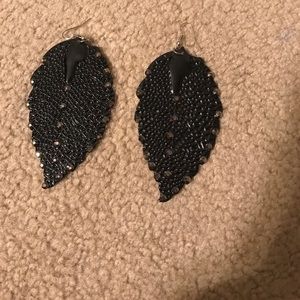 Plastic feather earrings