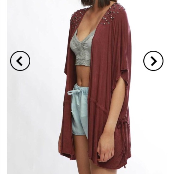 SOLD OUT - Charcoal Studded Cardi - Picture 7 of 8