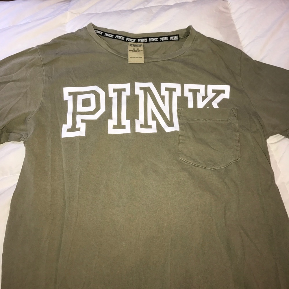 Olive green PINK shirt