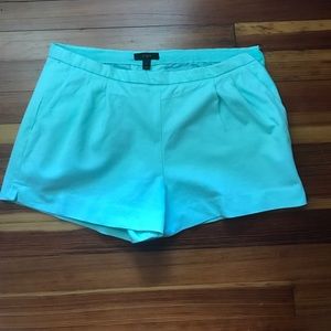 Mint Green J.Crew side zip shorts