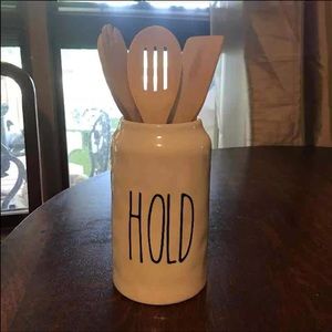 Rae Dunn hand made hold canister