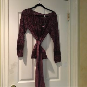 Aliza Top burgandy mauve