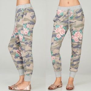 Bellanblue Pants - OLIVIA Floral Print Joggers - OLIVE Bellanblue Pants - OLIVIA Floral Print Joggers - OLIVE