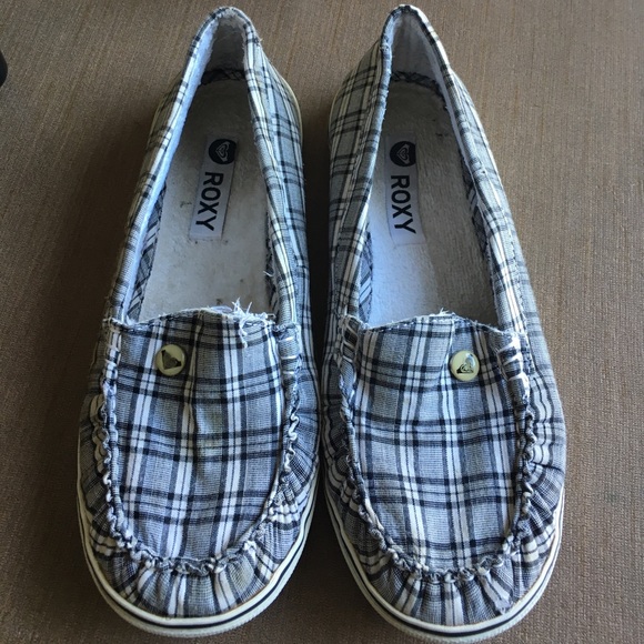 black and white plaid shoes