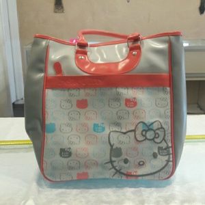 Hello Kitty tote velour type material
