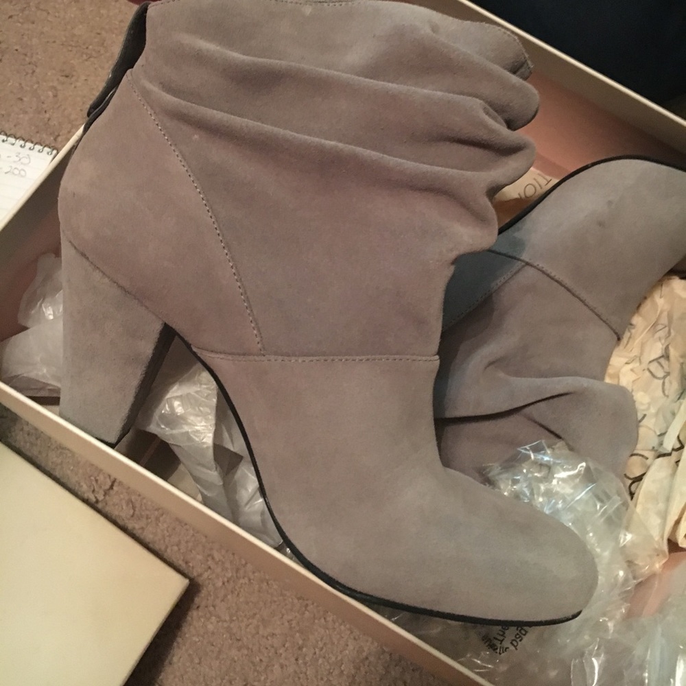 BCBGeneration grey ankle booties