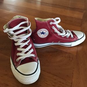 Maroon Converse High Tops