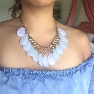 Multi-tone Dropped Gem Necklace