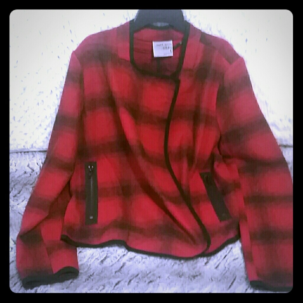 Red plaid jacket