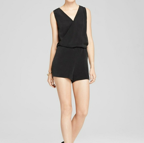 Rebecca Minkoff Pants - Rebecca Minkoff black silk romper