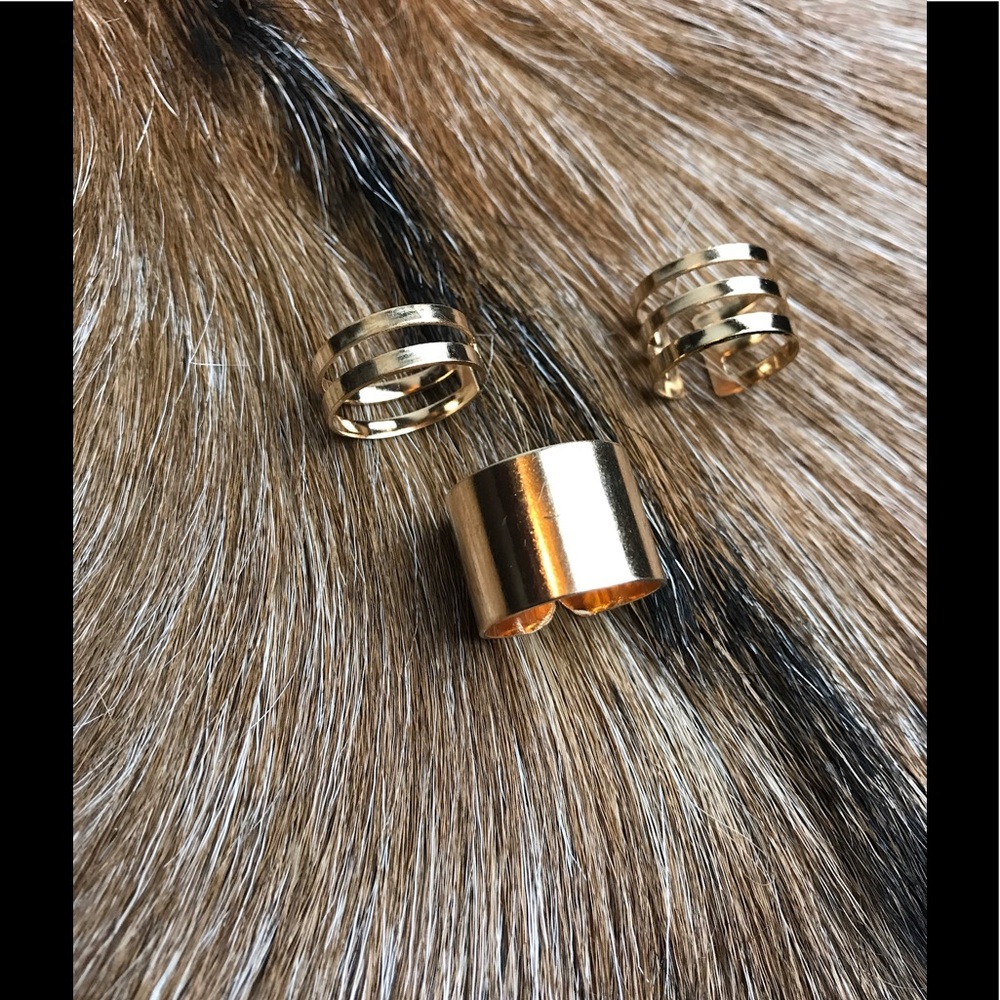 Midi Rings (Set of 3) Gold-Tone