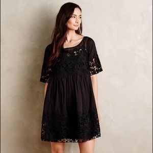 Anthropologie / Black Lace Dress by Holding Horses