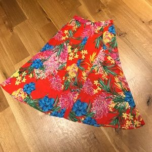 Show me your mumu midi skirt tropical tango.