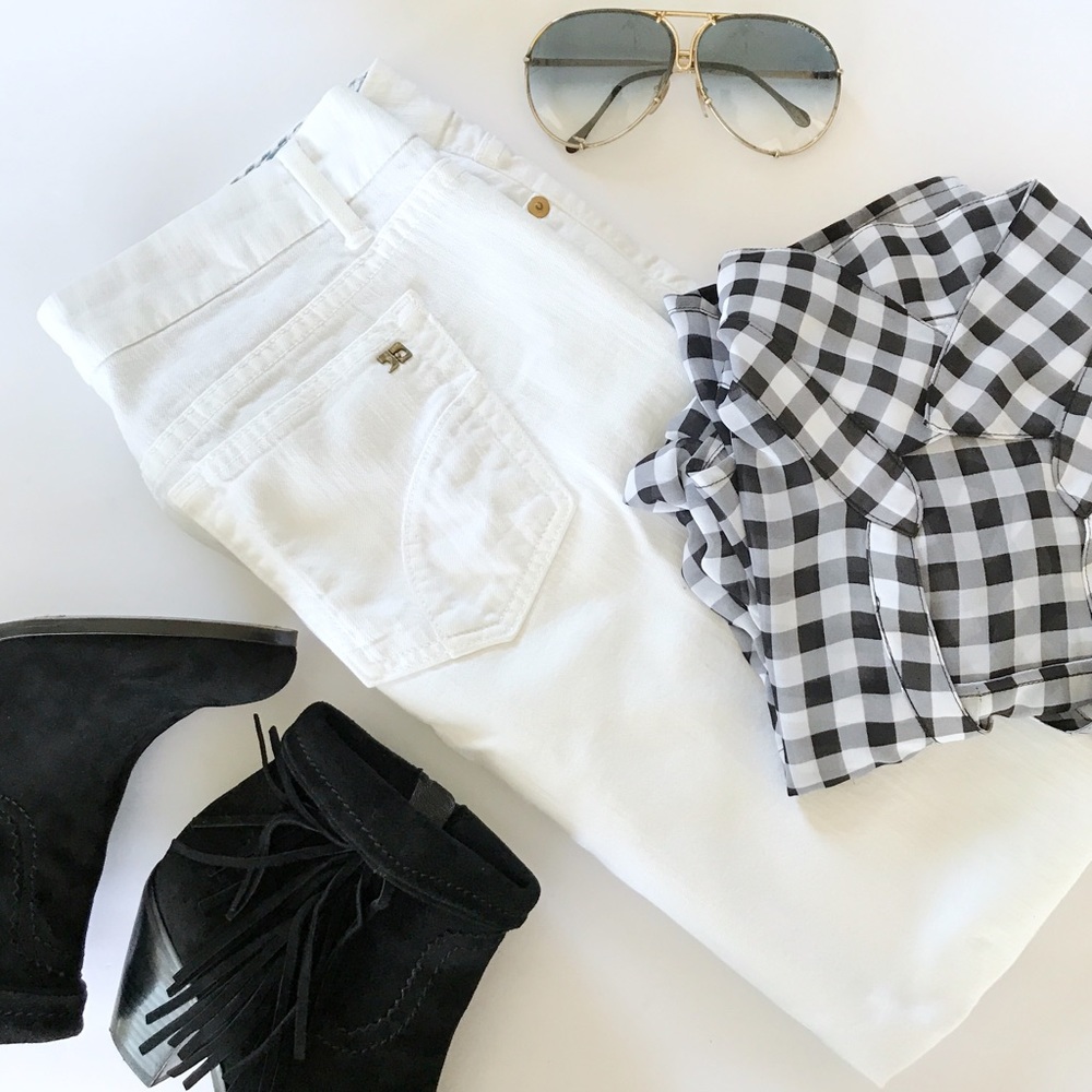 Joe's Jeans Jenny Ankle Cigarette White Denim