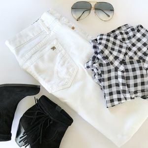 Joe's Jeans Jenny Ankle Cigarette White Denim