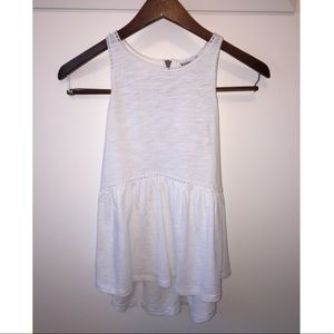 White High Neck Tank from Express