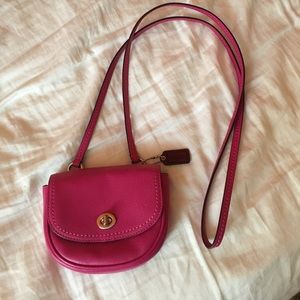 Pink Coach crossbody purse