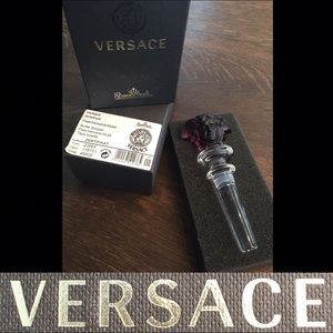 AUTHENTIC VERSACE bottle stopper amethyst/crystal