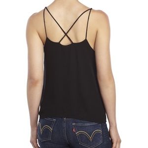 NWT black linen tank size Small