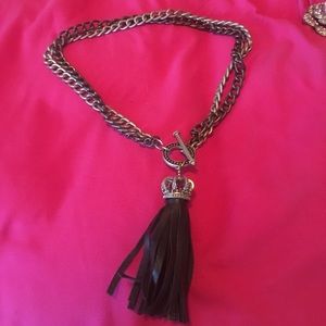 Crown w/tassel necklace