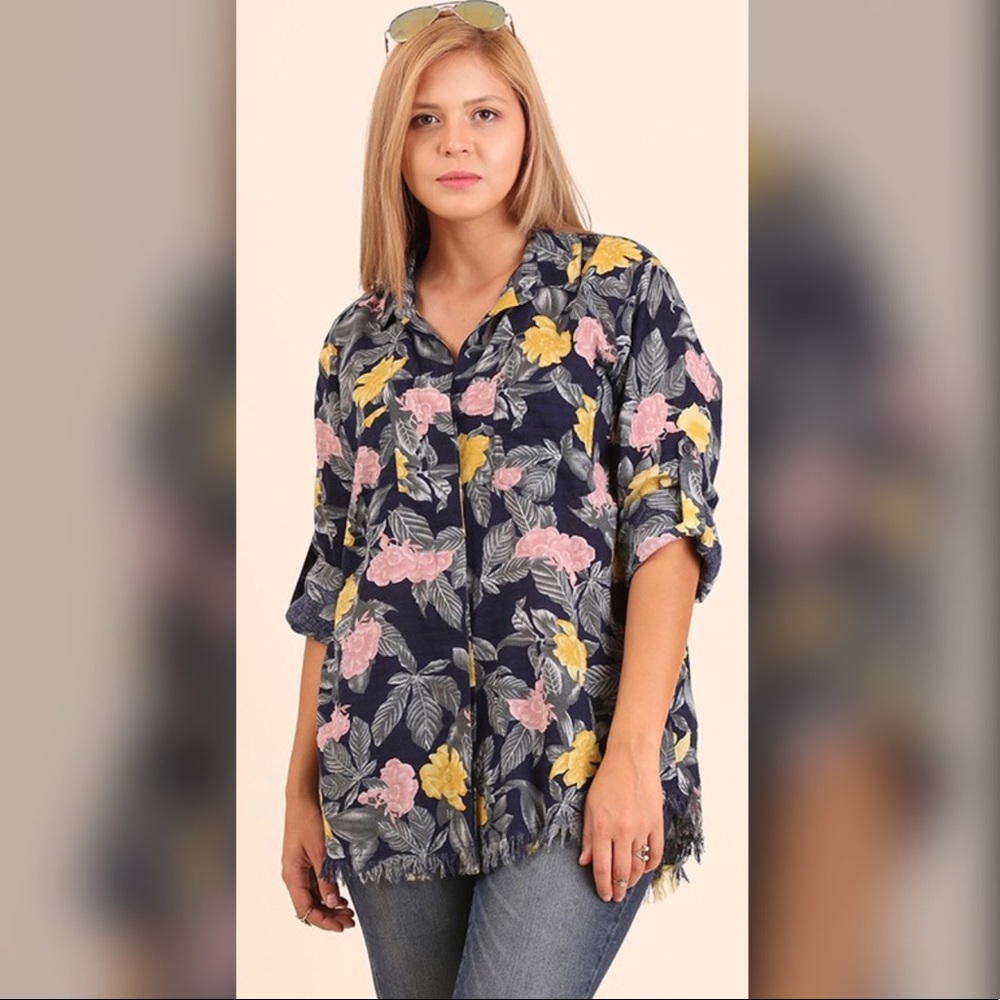 PLUSJackie Navy Everywhere Top