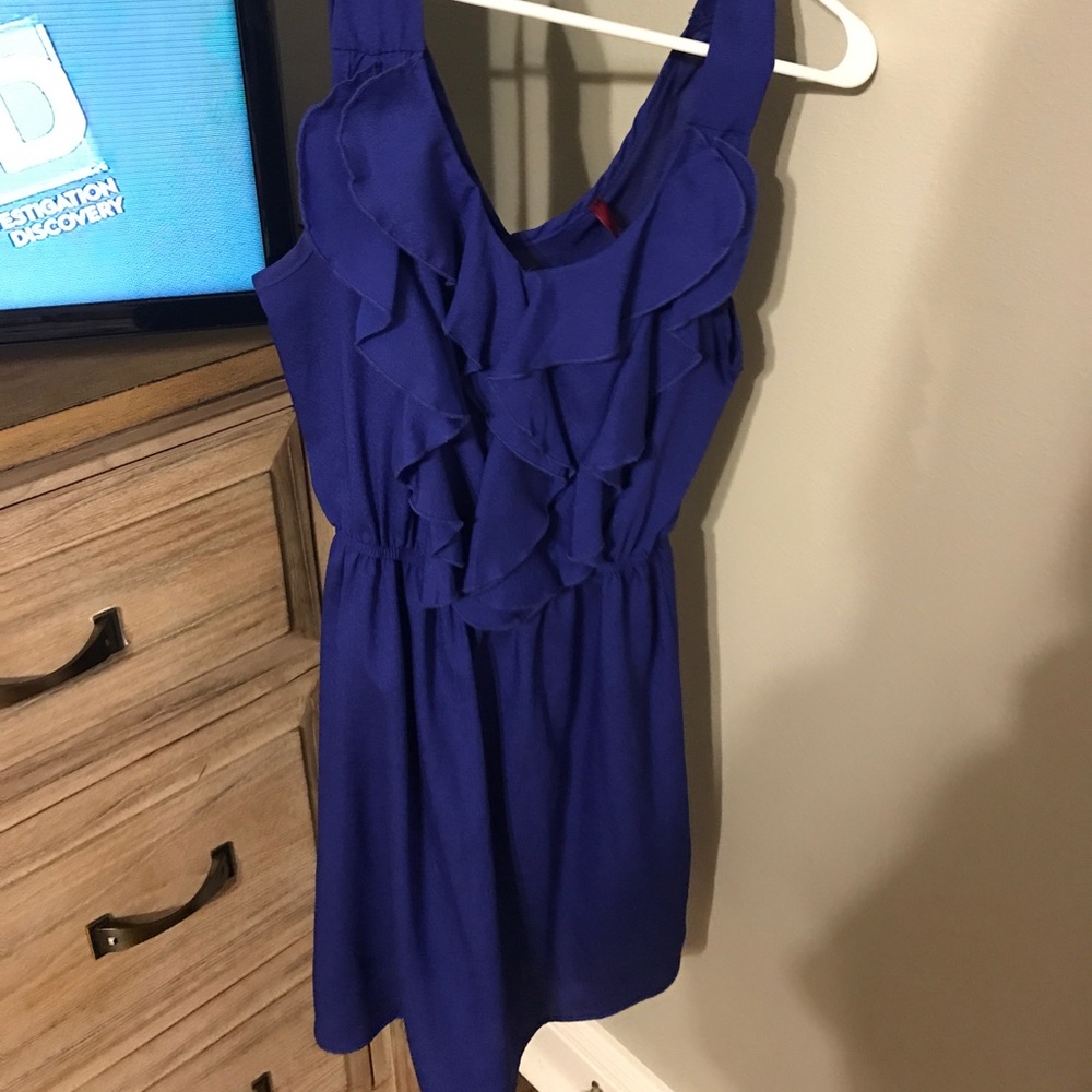 Blue ruffle dress