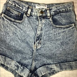 American apparel high waisted shorts