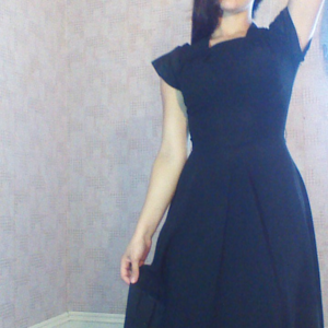 Stunning Vintage Bias Cut Dress Full Circle Skirt