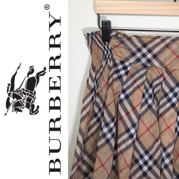 Burberry Dresses & Skirts - Burberry Nova Check Sheer Mini Skirt