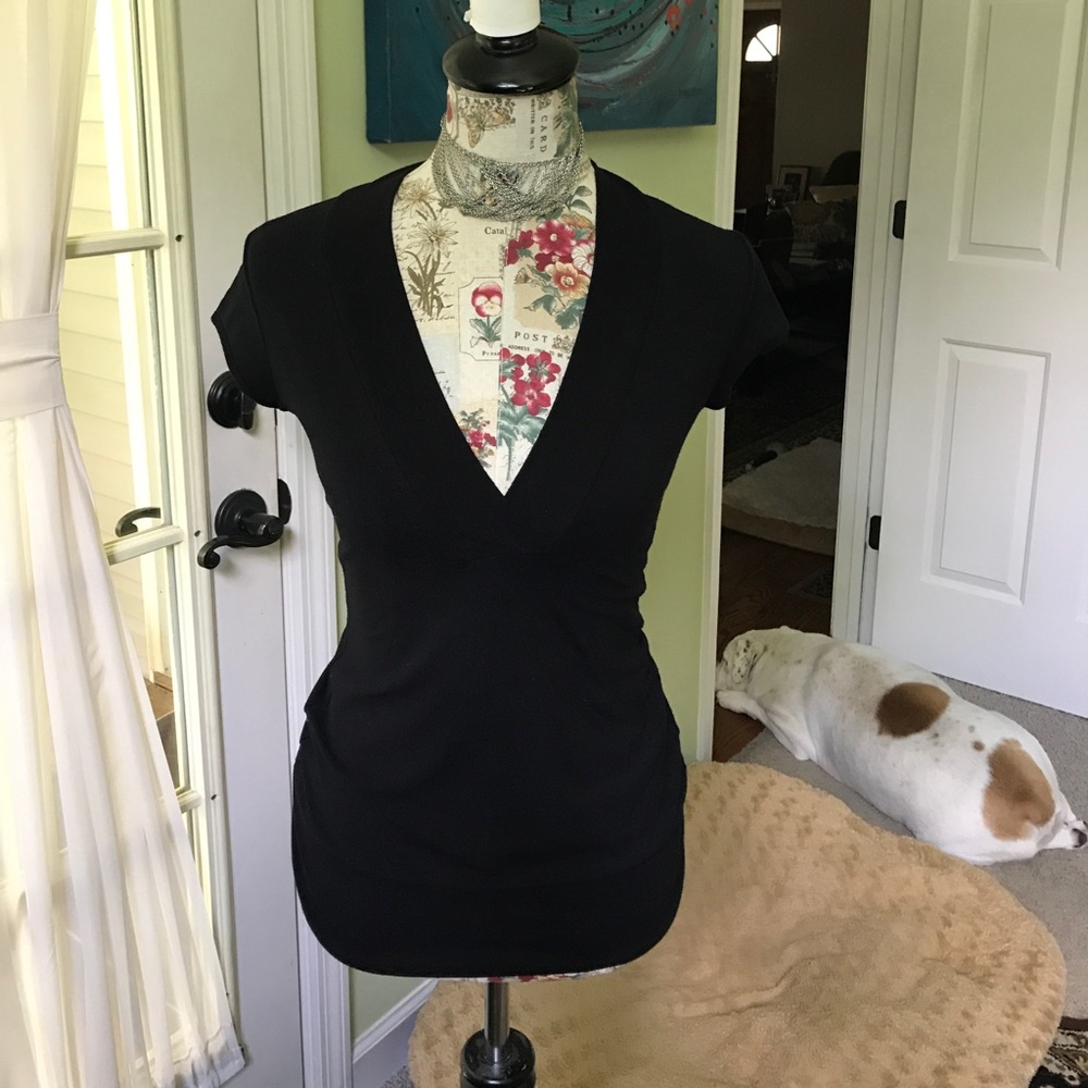 Black V-Neck Tee