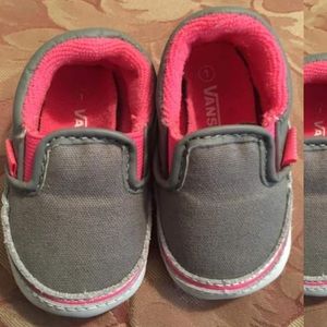 Vans Baby Girl Slip-on Crib Shoes Size 1