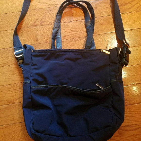 Tory Burch Navy Nylon Diaper Bag