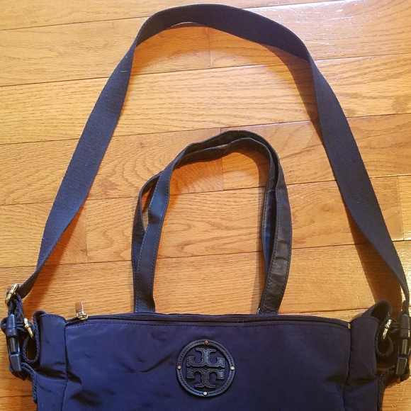 Tory Burch Navy Nylon Diaper Bag