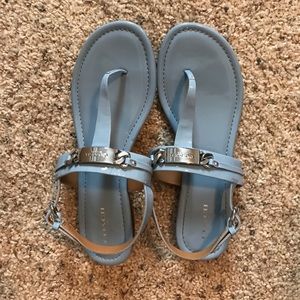 Coach suede light blue sandals