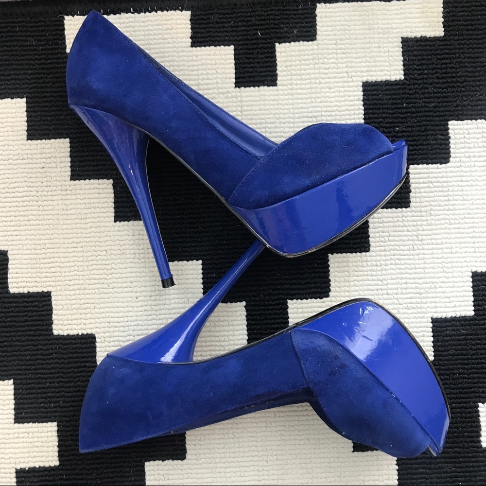 Bakers peep toe stiletto platform heels
