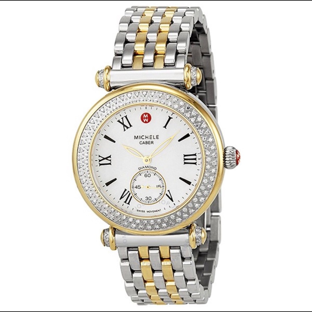 **SOLD** Michele two-tone watch (mww16a000066)