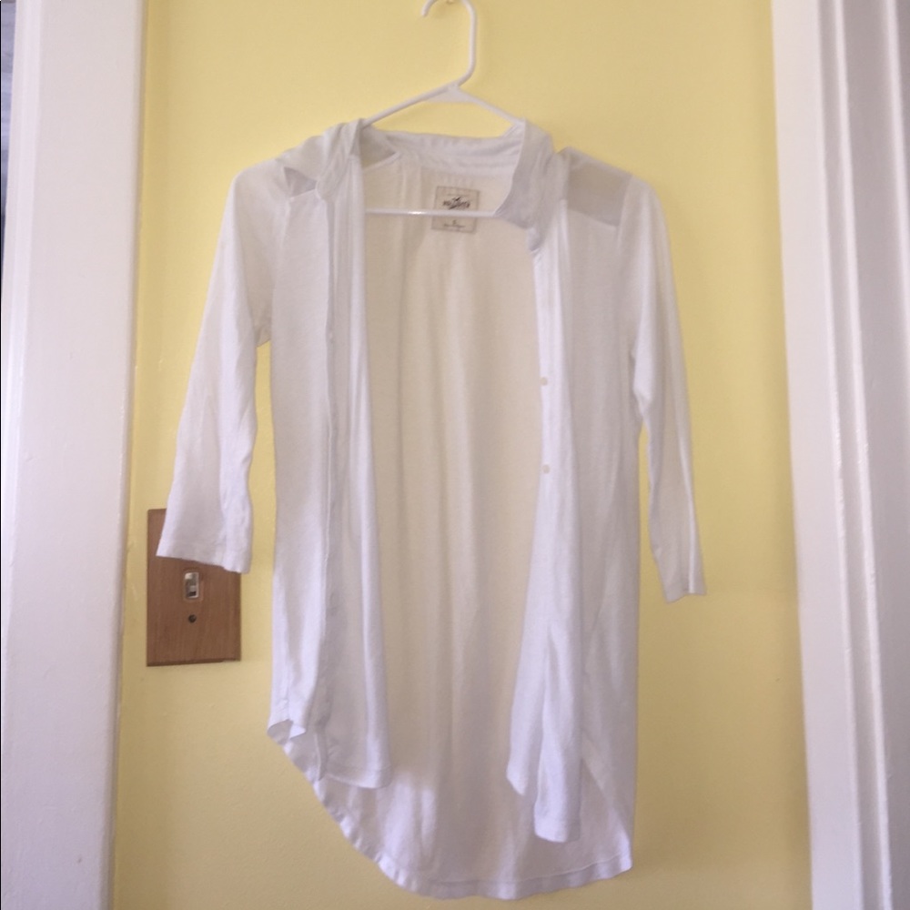 White cardigan