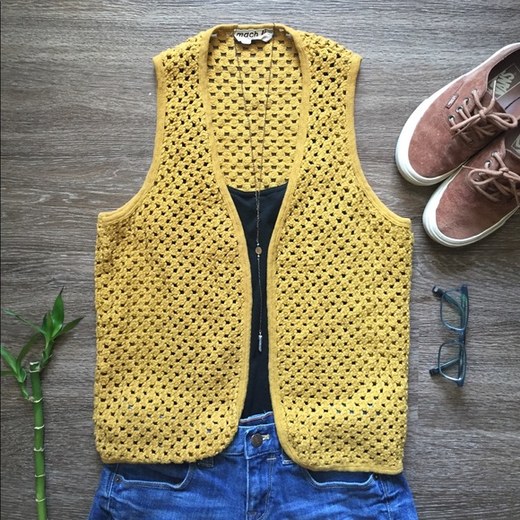 Mach II by Arrow Jackets & Blazers - VINTAGE 1970's Crocheted Vest!